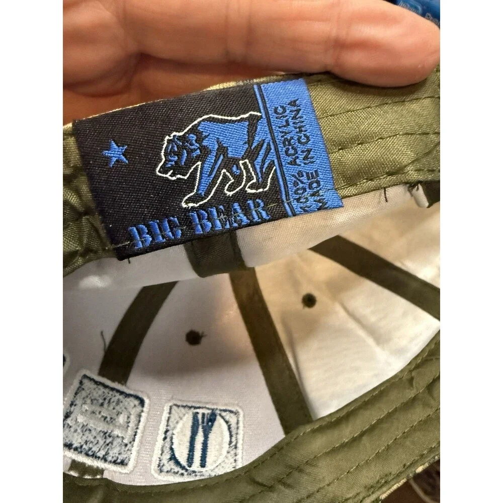 Camo Adjustable Strap Cap Trucker Eat Sleep Fish Hat NEW
